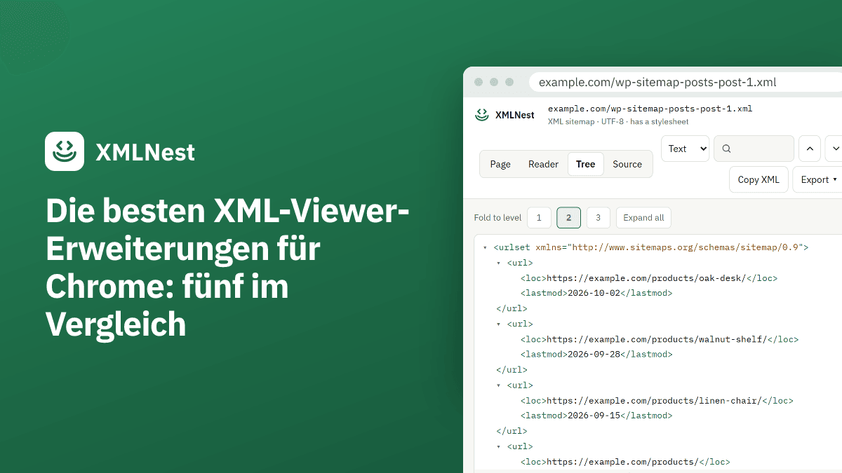 Die besten XML-Viewer-Erweiterungen für Chrome: fünf im Vergleich