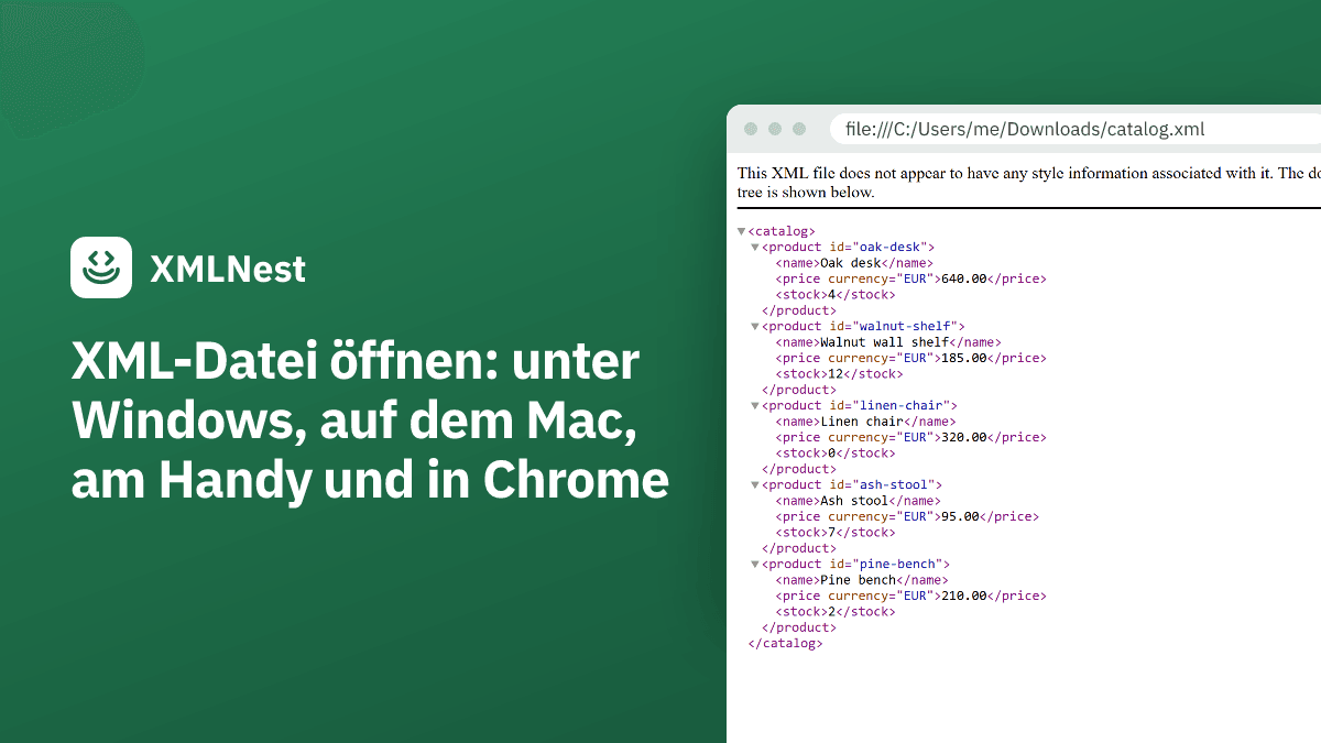 XML-Datei öffnen