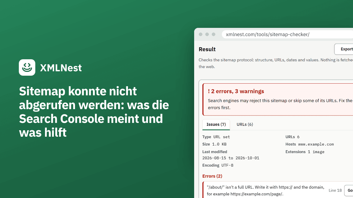 Sitemap konnte nicht abgerufen werden: was die Search Console meint und was hilft