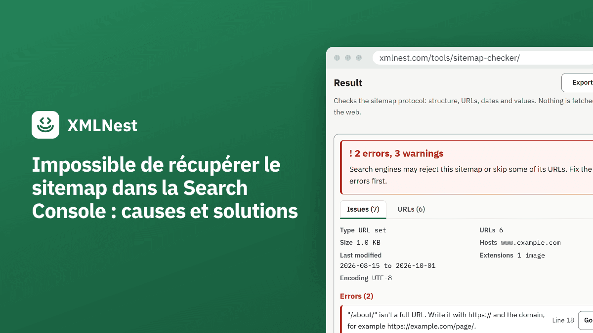 Impossible de récupérer le sitemap dans la Search Console : causes et solutions