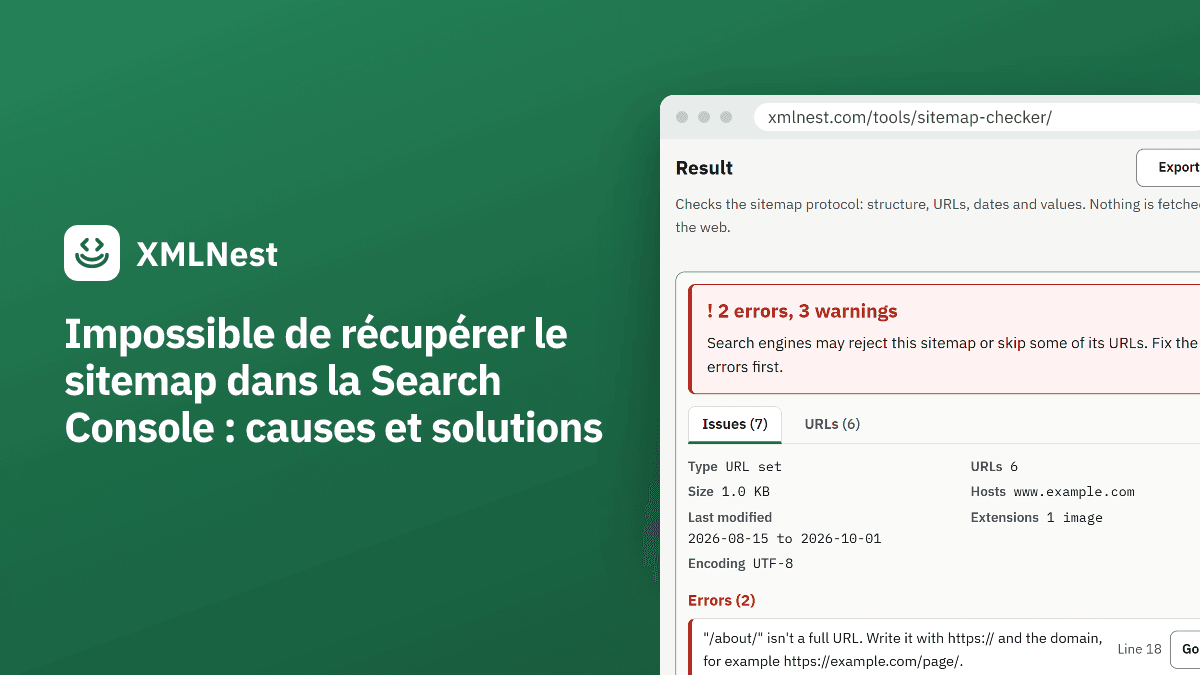 Impossible de récupérer le sitemap dans la Search Console : causes et solutions