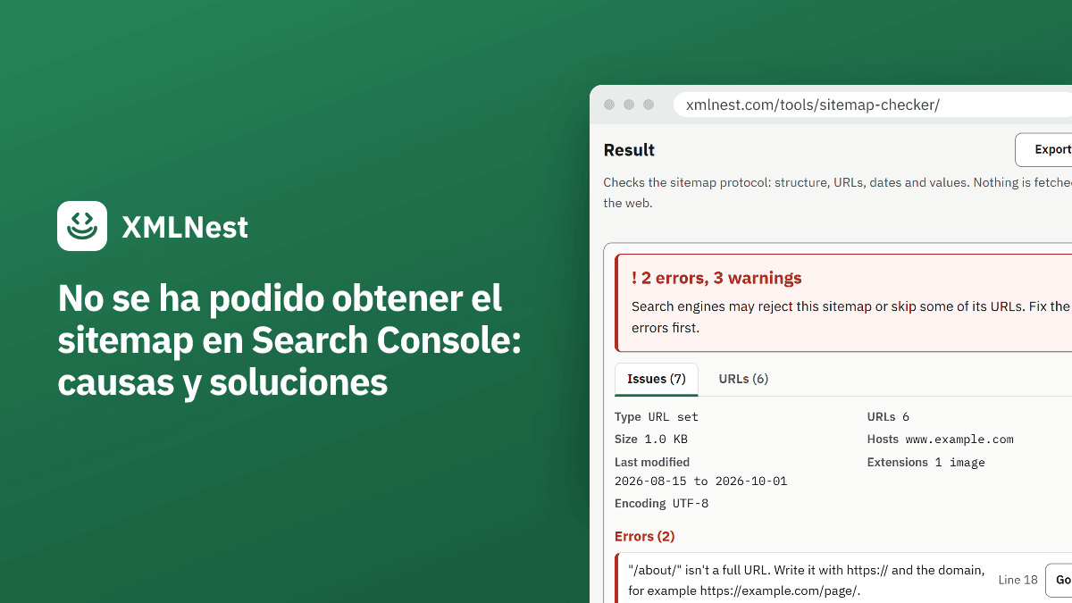 No se ha podido obtener el sitemap en Search Console: causas y soluciones