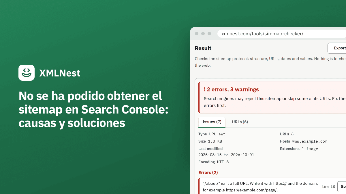 No se ha podido obtener el sitemap en Search Console: causas y soluciones