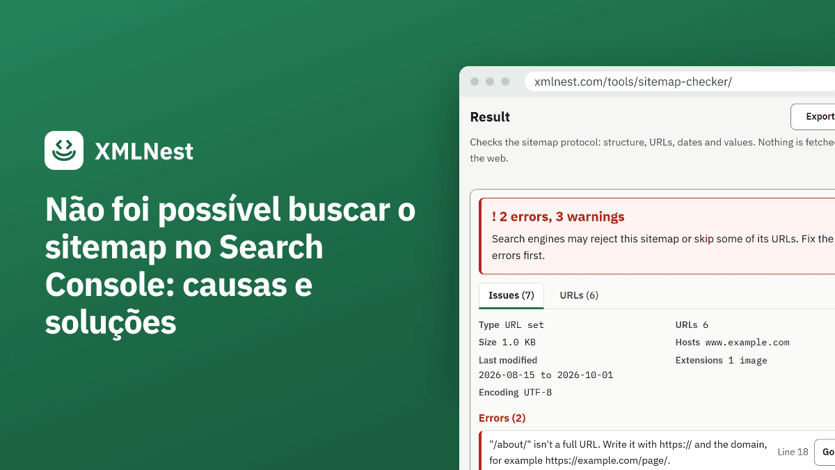 Não foi possível buscar o sitemap no Search Console: causas e soluções