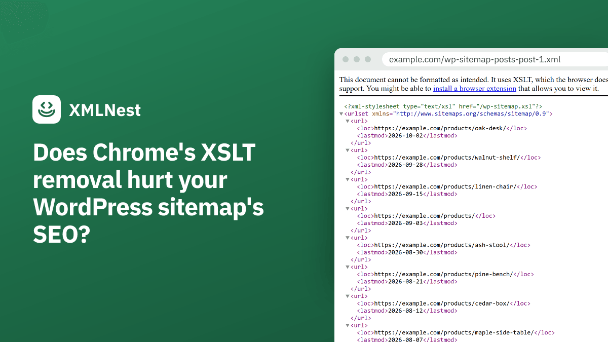 Does Chrome's XSLT removal hurt your WordPress sitemap's SEO?